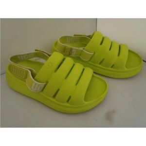 UGG Kids Neon Green Sandals T 7